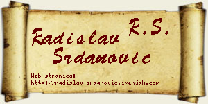 Radislav Srdanović vizit kartica